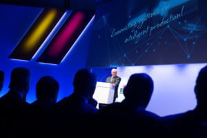 Messe EMO Hannover (18. bis 23. September 2017) - Weltleitmesse der Metallbearbeitung. Eröffnungsfeier der EMO Hannover am 18. September 2017, Convention Center, Saal 2, Messegelände Hannover. Im Bild: Frank-Walter Steinmeier, Bundespräsident der Bundesrepublik Deutschland