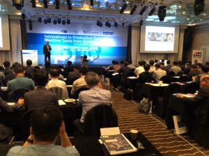 VDW-Symposium in Südkorea 2018, Busan: 14 deutsche Werkzeugmaschinenhersteller präsentieren sich einem ausgewählten Fachpublikum südkoreanischer Kunden, v.a. aus dem Automobil- und Zuliefererbereich.