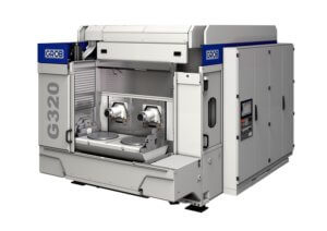 The G320 two-spindle machining centre permits efficient machining of numerous automotive components. Photo: Grob-Werke