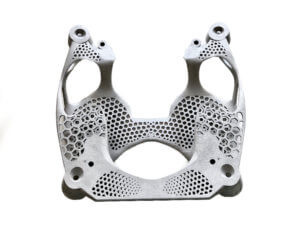 In einer Konzeptstudie entwickelte CellCore ein bionisches Design für einen Stuhlträger, in dem Kraftfluss-optimierte Konturierung und funktional-gradierte Wabenkernstrukturen miteinander kombiniert sind. Foto: Sedus Stoll AG