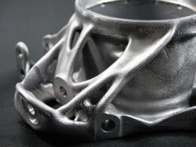 Wheel carrier ideally designed for additive manufacturing and optimized by Amendate. Photo: Amendate GmbH