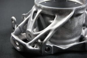 Ideal für die additive Fertigung ausgelegter, von Amendate optimierter Radträger. Foto: Amendate GmbH