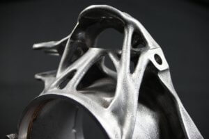 Ideal für die additive Fertigung ausgelegter, von Amendate optimierter Radträger. Foto: Amendate GmbH