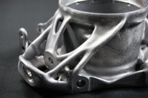 Ideal für die additive Fertigung ausgelegter, von Amendate optimierter Radträger. Foto: Amendate GmbH