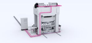 Situation ohne Schwungmassenspeicher: eine Werkzeugmaschine im Einsatz