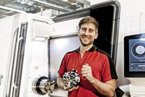 The VDMA standard sheet means that, in future, machine manufacturers can be certain that clamping device standards (here a Hainbuch jaw module) have been complied with. Photo: Hainbuch