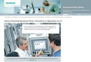 Pass auf: Cyberattacken lassen sich durch Schulung von Mitarbeitern im Betrieb oder auch Online verhindern – oder zumindest die Auswirkungen verringern. Foto: Siemens
