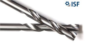 A good drilling tool flute surface is important in order to ensure effective chip removal even with high cutting data levels and challenging workpiece materials, especially when producing deep bores. Photo: ISF