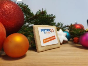 Auch ohne Überzug immer von der Schokoladenseite getroffen: das METAV-Standplätzchen. (Foto: Dr. Stefan Schwaneck)