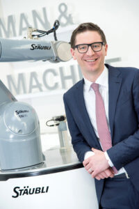 Peter Pühringer, Division Manager at Stäubli Robotics Bayreuth: "We now offer special protected versions of all robot kinematic systems." Photo: Stäubli Robotics