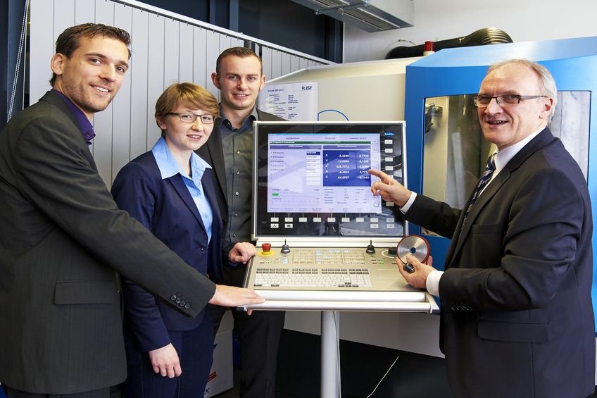 Prof. Dirk Biermann (right), Head of the Institute of Machining Technology (ISF) at the Technical University of Dortmund and member of the German Academic Association for Production Technology (WGP), gives an insight into current developments in metalworking as keynote speaker at the Düsseldorf 2020 Innovation Forum. Photo: TU Dortmund – ISF