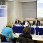 VDW-Jahrespressekonferenz 2020: Gerhard Hein, Dr. Wilfried Schäfer, Dr. Heinz-Jürgen Prokop, Sylke Becker (v.l.n.r.)