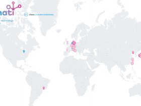 Standorte weltweit, an denen Maschinen an das umati-Dashboard angeschlos-sen sind (detailliert unter umati.app)
