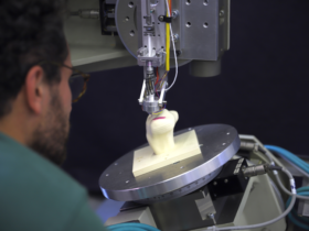 Multi-axis printing for the production of cartilage equivalents. © University of Stuttgart, Institute for Control Engineering of Machine Tools and Manufacturing Units (ISW)